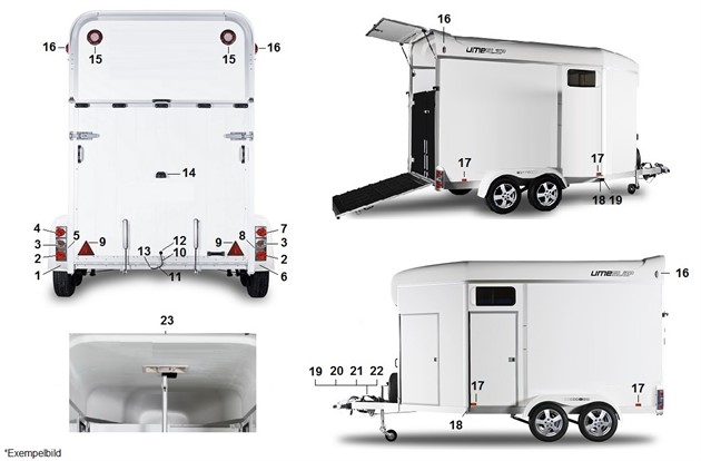 Elsystem, belysning, reflexer B35-B45  2013-2016