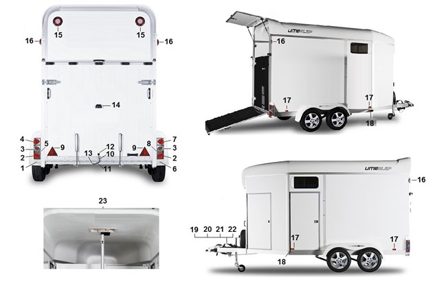 Elsystem, belysning, reflexer B35-B45  2011-2012