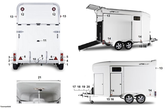 Elsystem, belysning, reflexer B50,B60  2011-2012