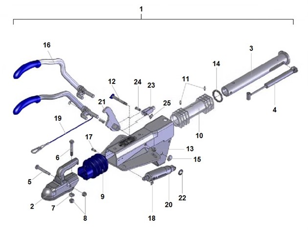 Påskjutsbroms WWK 1300-1990 kg B35-B60  2014-
