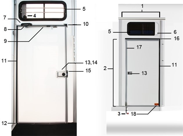 Dörrv höger liten B50,B60  2015-2016