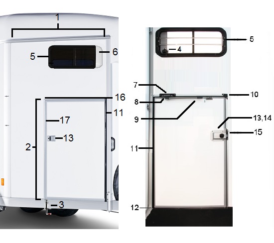 Snedvägg höger B36  2011-2016