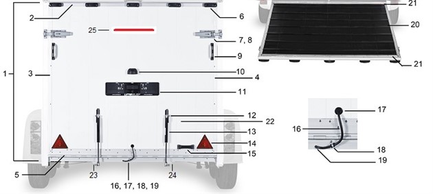Baklucka nedre B50-B60  2005-2010
