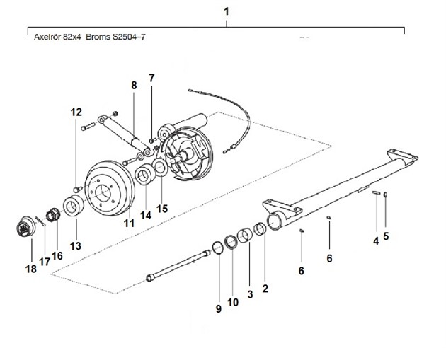 Ståltorsionsaxel 1600 kg