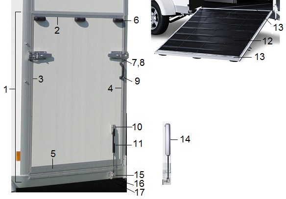 Frontlucka nedre B45-B50  2015-2016