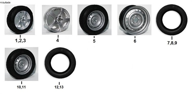 Däck, fälg  1998-2003