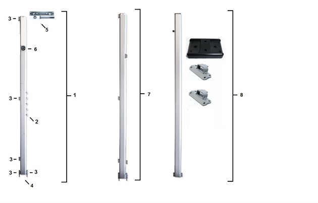 Mittstolpe A10-A60  1998-2003