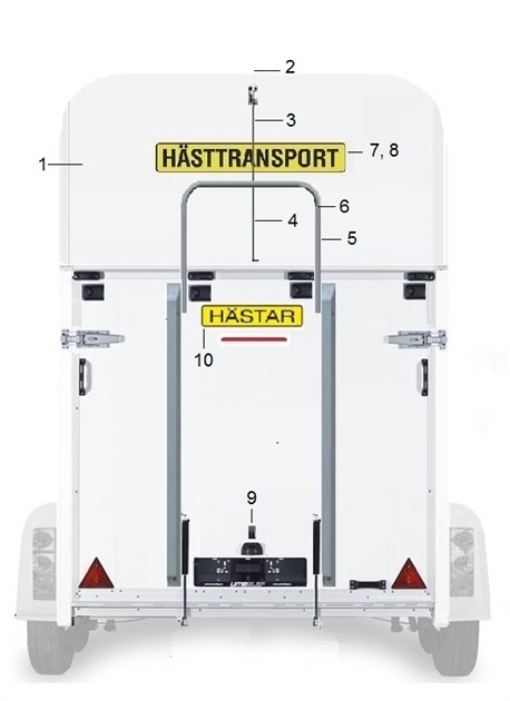 Överlucka bak Stålvagn t.o.m.  -1997