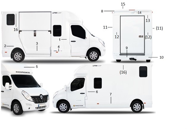 Spoiler, kaross Light-1  2011-2014